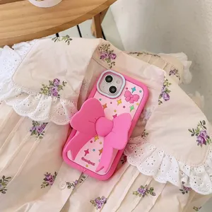 Cartoon Style Butterfly Knot For Phone Mobile Cover Cases in Soft Girly Mobile Case Covers With Holder 11 12 Pro 14 15 Pro Max thumbnail-5