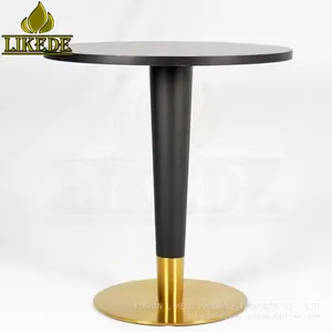 Morden Design Hot Sale Gold Stainless Steel Table Leg Melamine Table Top for Restaurant Cafe Dining Use thumbnail-3