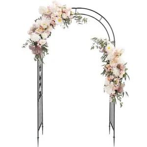 Wrought Iron Garden Fence With Integrated Arch and Trellis thumbnail-2