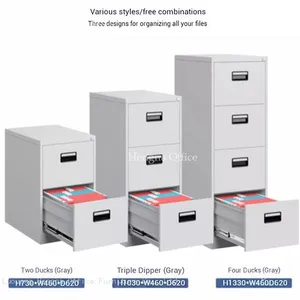 Metal File Cabinet for Home Office-KD Structure | Easy Assembly 3-Drawer Document Organizer | Space Saving-Manufacturer for Austalia thumbnail-4