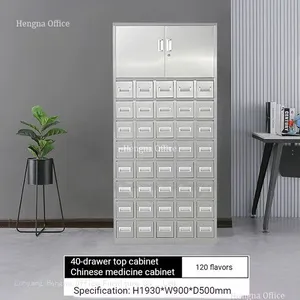 TCM Apothecary Cabinet for Luxury Wellness Spas and Clinics | Authentic Heritage Look thumbnail-1