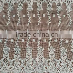 2016 Embroidery Fabric Polyester Full Lace Milk Silk Water Soluble Lace Fabric For Garment Accessory thumbnail-3
