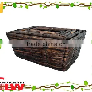Water Hyacinth Handmade Wicker Storage Basket for Bath Set thumbnail-1