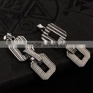 2015 High Quality Double Square Alloy Jewelry Earring Wholesale Vintage Earring Foe Women thumbnail-2