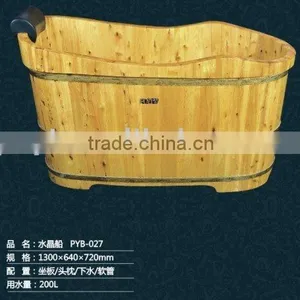 Cypress Bathroom Crystal Boat Wooden Bathtub thumbnail-1