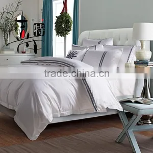 Luxury Hotel 100% Cotton Embroidery Full Size Hotel Bedding Sets thumbnail-1