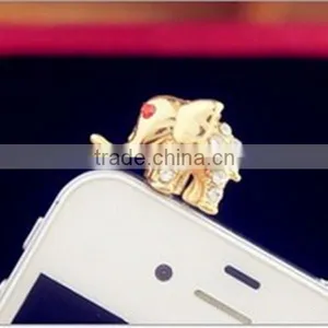 Hot Selling Crystal Elephant Dust Plugs ,Crystal Elephant Dust Plugs for IPhone thumbnail-1