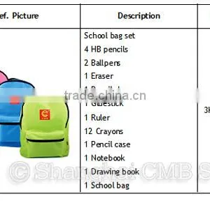 Custom Children Stationery Set Wholesale School Bags Supply for Primary thumbnail-2