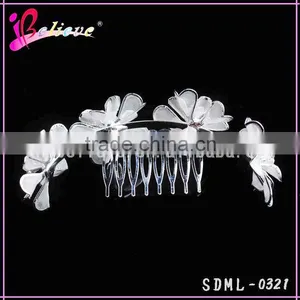 Wedding Hair Accessories Hot Selling Hair Jewelry Flower Girls Hair Combs thumbnail-3