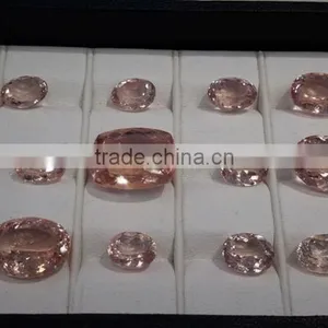Mixed Shape Peach Colored Morganite Gemstones thumbnail-1