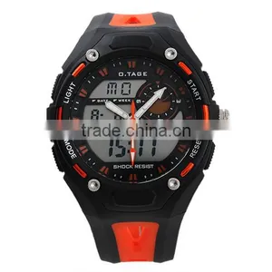 Brand New Mens Rubber Strap Blue Analog Digital Dual Dial Sport Watch thumbnail-1