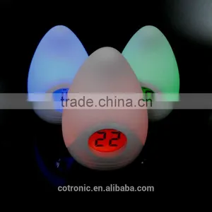 Silicone Soft Safe Changing Color Night Light Thermometer thumbnail-1
