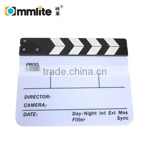 Acrylic Plastic Dry Erase Director's Colorful Film Movie Clapboard Clapper Board With Sticks(9.85x11.8 Inch) thumbnail-2