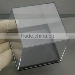 NEW ACRYLIC DISPLAY BOX Cabinet 80 x 80 x 78 mm BLACK BASE thumbnail-2