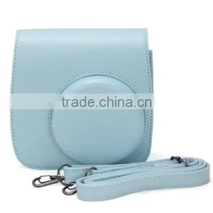 2016 Handmade Useful New Cute Beige PU Leather Camera Case Bag thumbnail-2