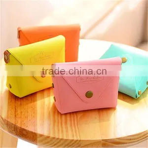 Mini Coin Girls Purse Leather Wallet Cute Candy Color Pu Card Earphone Bag thumbnail-1