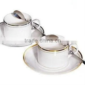 Romantic Ceramic Coffee Cup With Saucer thumbnail-1