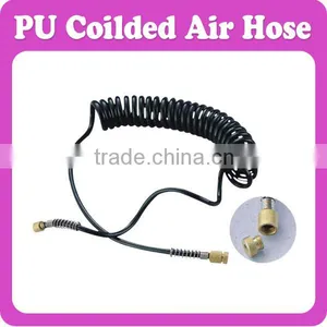 Coiled PU Air Hose for Airbrush With Universal Badger Adaptor thumbnail-1