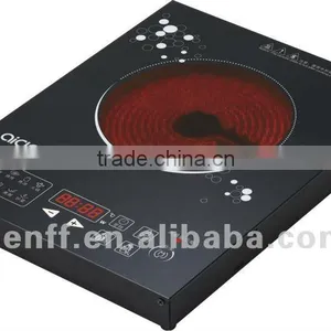 Black Plastic Body Electric Ceramic Cooktops Portable Travel Electric Halogen Cooker thumbnail-6