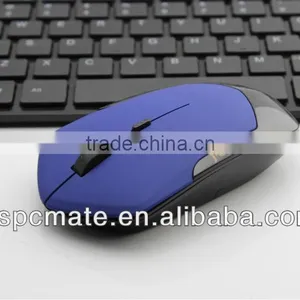 Blue New Design Rubber Surface 2.4G Wireless Mouse for Laptop PC Travelingn Use thumbnail-2