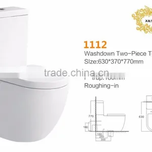 New Model Bathroom Toilet White Color Two Piece Selles Wc Toilet thumbnail-2