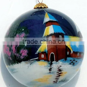 Christmas Glass Ball/ Inside Painted Glass Ball thumbnail-1