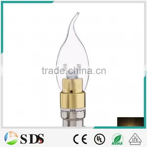 LED Candle Bulb 3W LED Candle Bulb Golden B22 Warm White SMD5630 Candle Lamp thumbnail-1