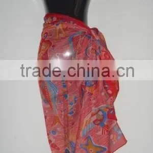 2011new Ladies 100&polyeater or Chiffon Beach Pareo or Sarong thumbnail-1