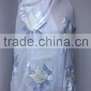 SCF -0108 White 2016 New Coming Design Nice Muslim Embroidery Scarf ,shawls , Pashmina Shawl Scarf , Fashion Women Long Scarf thumbnail-4