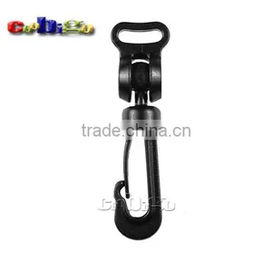 Black Plastic Rotary Snap Hook Clips for Bags Backpack Hanging Outdoor Kits #FLC019-A/B/C/D/E thumbnail-2