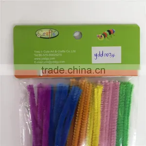 Factory Supply DIY Crafts 0.6*30cm Pipe Cleaners Chenille Stems Toys for Kids or Wedding Party Decoration thumbnail-6