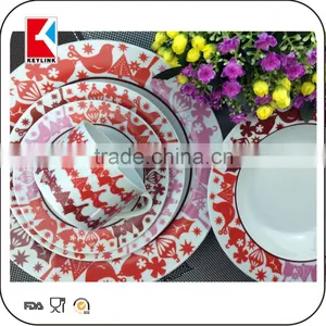 Best Selling Items Promotional Gift Item Color Box 16pcs Christmas Dinner Set Porcelain thumbnail-6