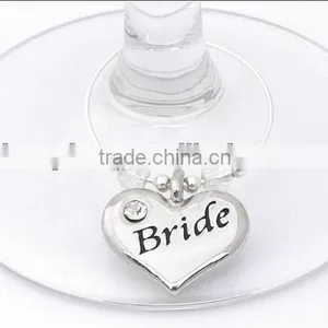 Bridal Wine Charms /Wedding Wine Charms/Reception Wine Charms thumbnail-1