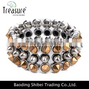 2016 Fashion New Design Alloy Concert Wide Bangle Bracelet Jewelry thumbnail-2