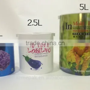 1~5L IML Paint Glue Plastic Bucket With Lid thumbnail-1