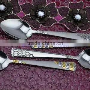 Gold Plated Silver Cutlery Stainless Steel Flatware Set thumbnail-2