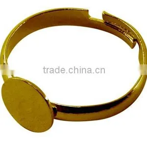 Copper Ring Components, Golden Lead Free, About 3mm Wide, 17mm Inner Diameter. Tray: 8mm(EC541-G) thumbnail-1