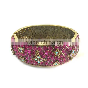 Bold,bright,power Statement Bangle Adorned With Multicoloured Crystal thumbnail-1