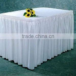 White Buffet Table Skirt thumbnail-1