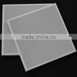 Sound Absorbed Fireproof Perforated Aluminum Sheet Metal Ceiling Tiles / Board thumbnail-1