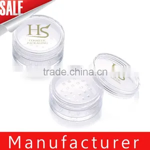 Wholesale Round Transparent Empty Loose Powder Jar With Sifter thumbnail-1