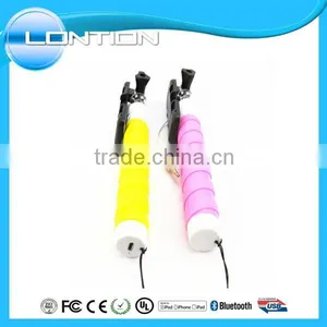 NEW ARRIVALS 2015 Bluetooth Selfie Stick With Stainless Spiral Sleeve thumbnail-1
