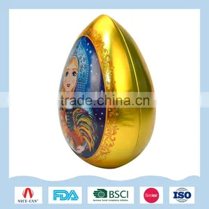 Good Design Hot Sale Egg Shape Gift Packages Tin Boxes thumbnail-3