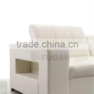 Minimalist Indoor Furniture White Leather Sectional Sofa Made in China thumbnail-2