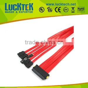 SFF-8484 SAS 32 Pin 4x SATA Fanout Cable With Power, 1.0m thumbnail-1