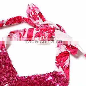 2016 New Design High Quality Wholesale Baby Clothes ,summer Children Clothes With Chiffon and Cotton Romper thumbnail-4