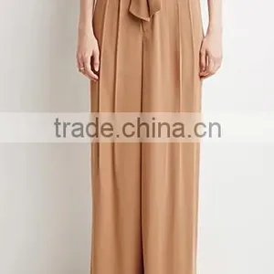 2015 New Arrival China Wholesale Trousers Fabric ,belted Wide Leg Pants for Woman Quality Choice thumbnail-4