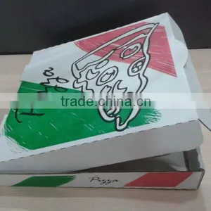 White Corrugated Cardboard Custom Disposable Courrgated Paper Cardboard Pizza Box/high Quality and Cheap Price Pizza Box thumbnail-1