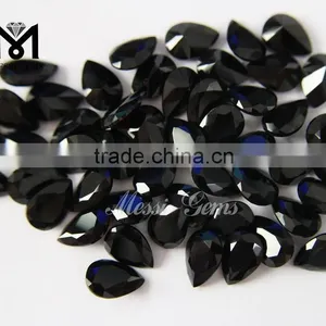 2015 Chinese Hot Sale Pear Cut 7*10 mm Agate Black Stone thumbnail-3