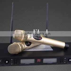 Professional KTV UHF Wireless Microphone,Dual Channel UHF Wireless Microphone,Outdoor Performance Wireless Microphone thumbnail-1